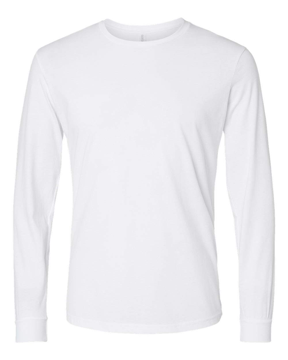 Unisex CVC Long Sleeve T-Shirt - Front - B03618002 - White