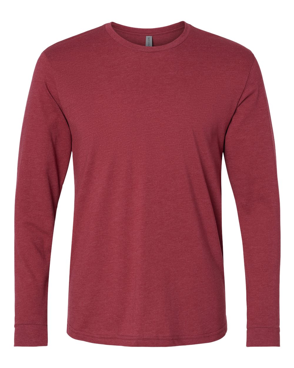 Unisex CVC Long Sleeve T-Shirt - Front - B03618522 - Cardinal