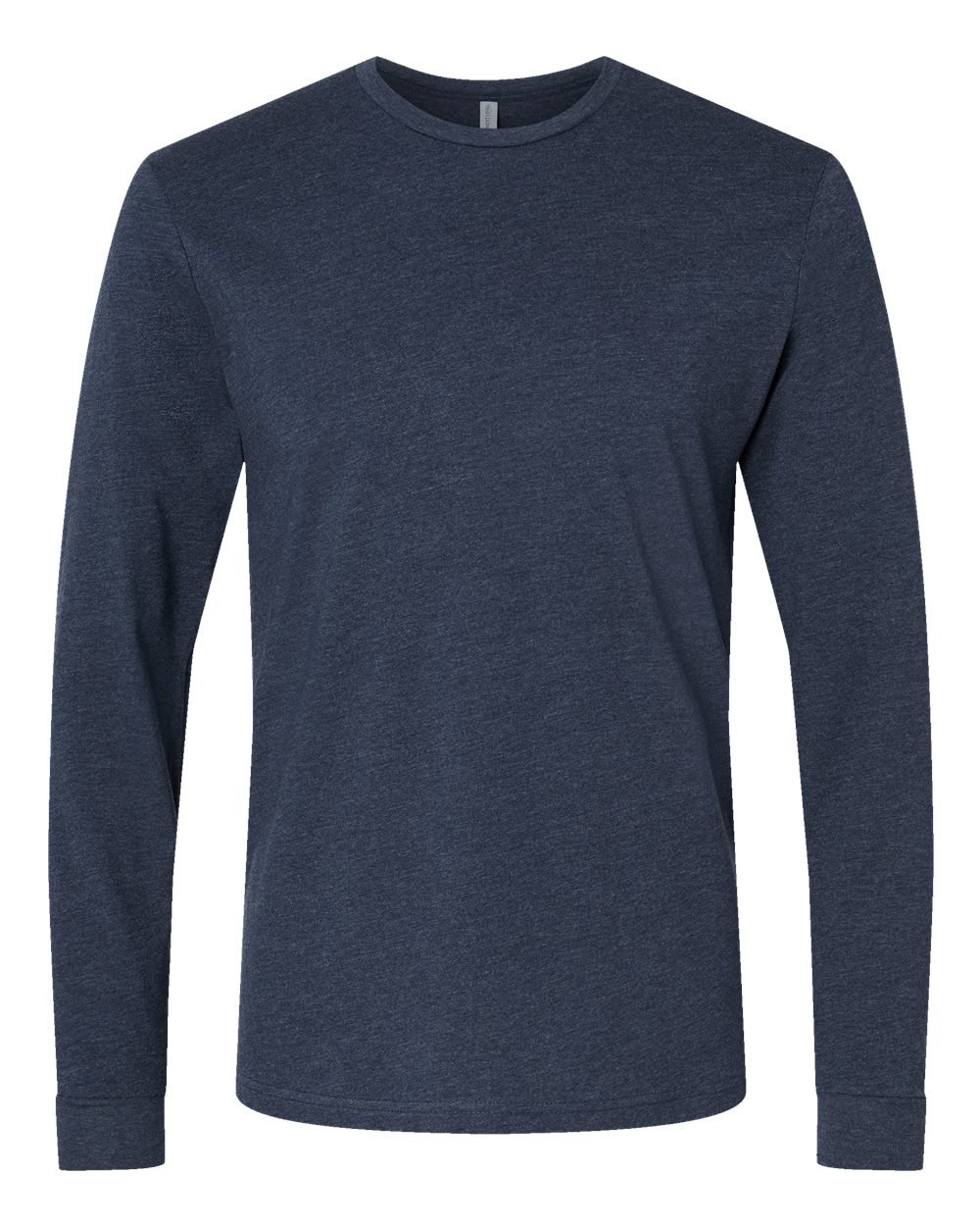 Unisex CVC Long Sleeve T-Shirt - Front - B03618652 - Midnight Navy