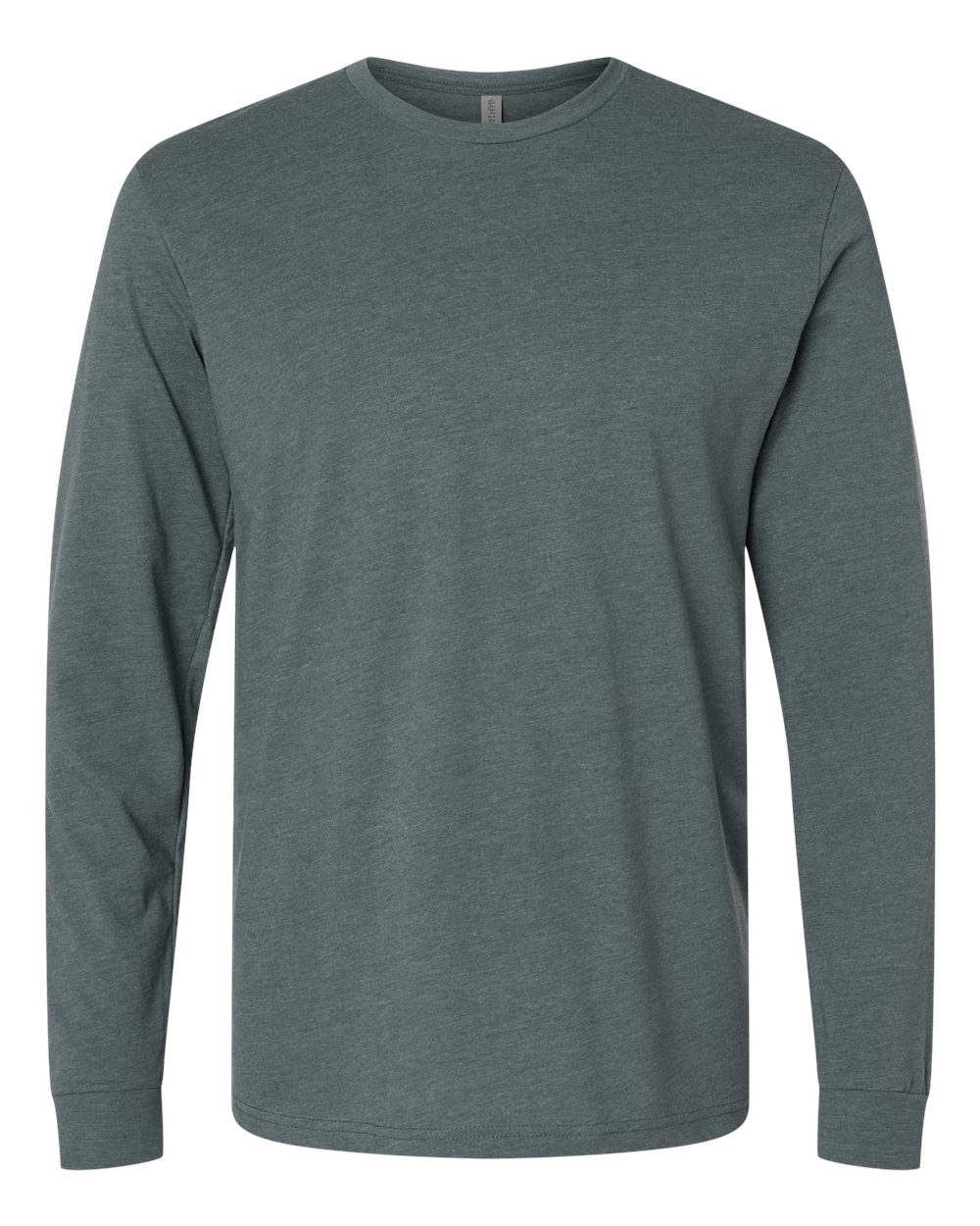 Unisex CVC Long Sleeve T-Shirt - Front - B03618682 - Indigo