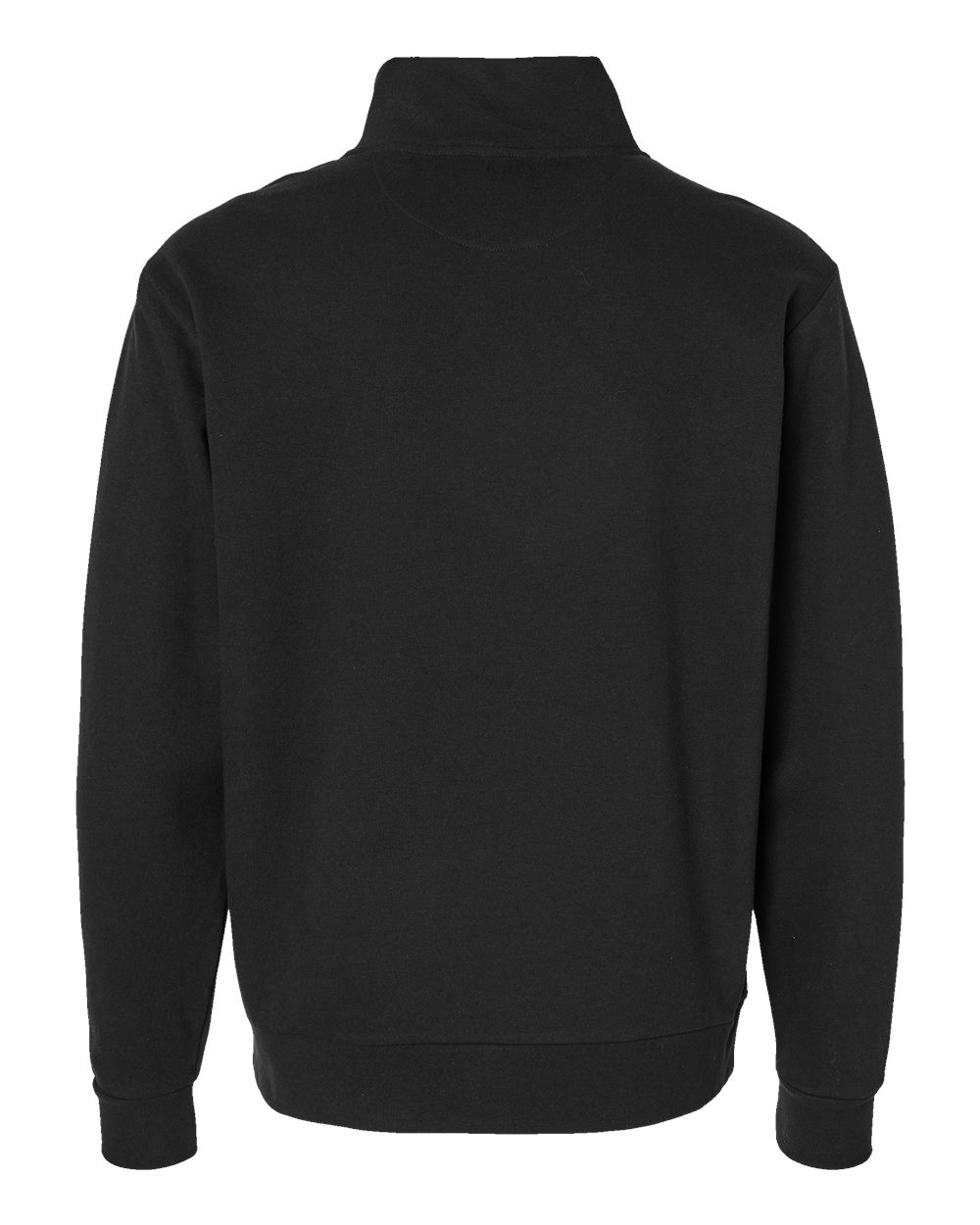Unisex Fleece Quarter-Zip Pullover - Back - B03818502 - Black