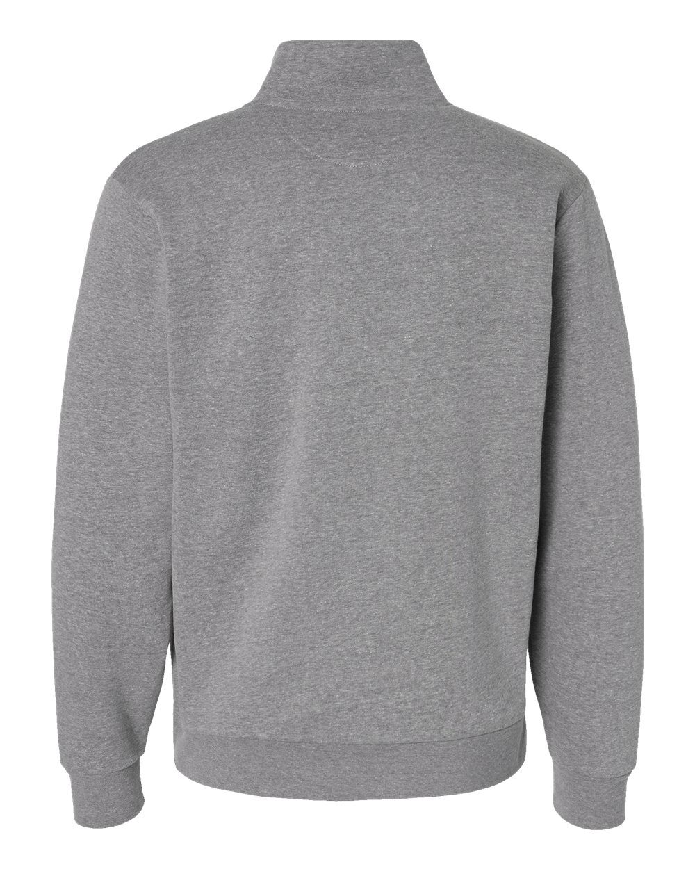 Unisex Fleece Quarter-Zip Pullover - Back - B03818582 - Heather Grey