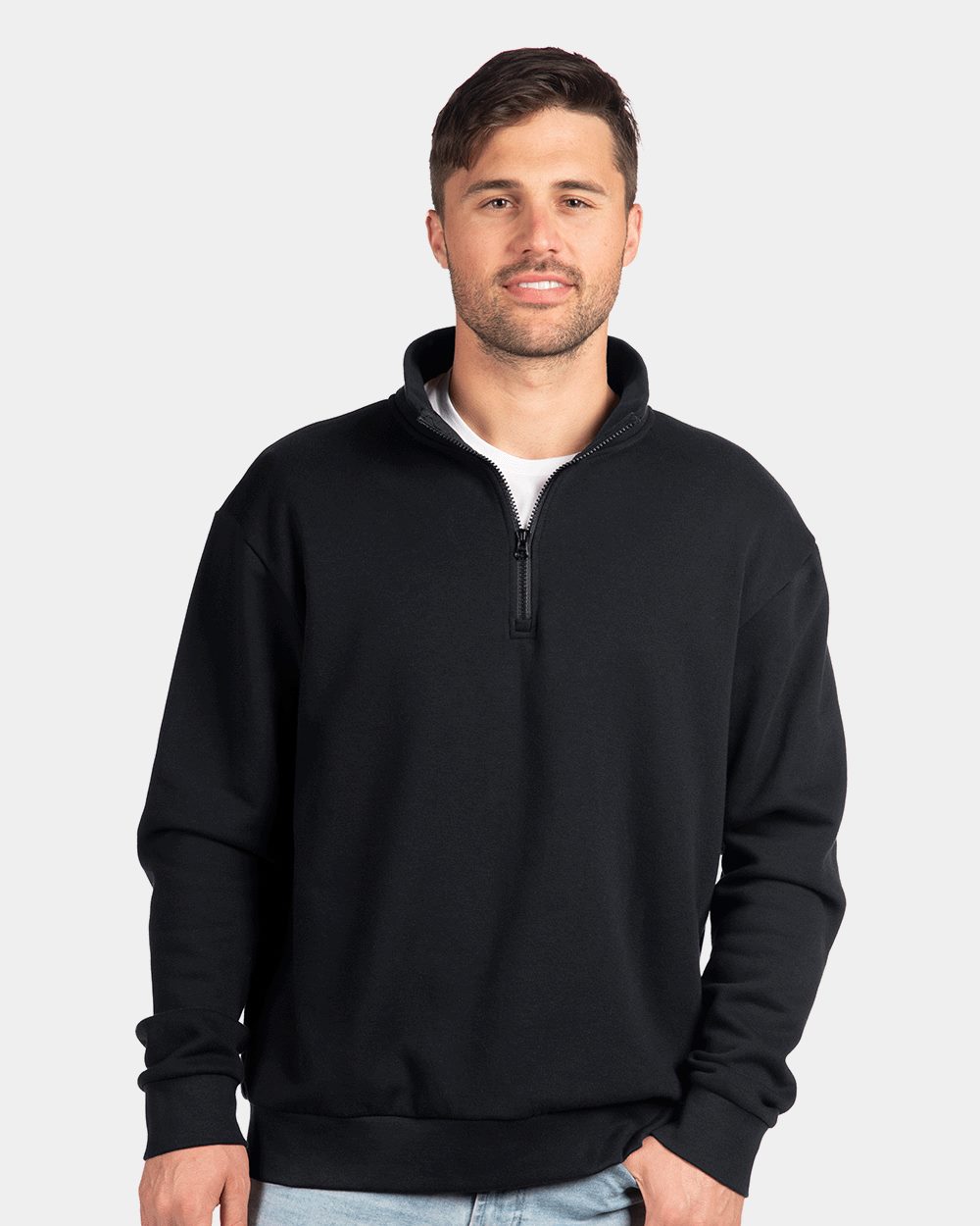 Unisex Fleece Quarter-Zip Pullover - styleImage