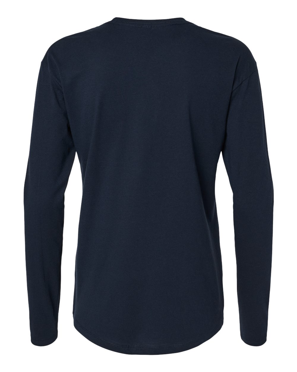 Women's Cotton Relaxed Long Sleeve T-Shirt - Back - B04418652 - Midnight Navy