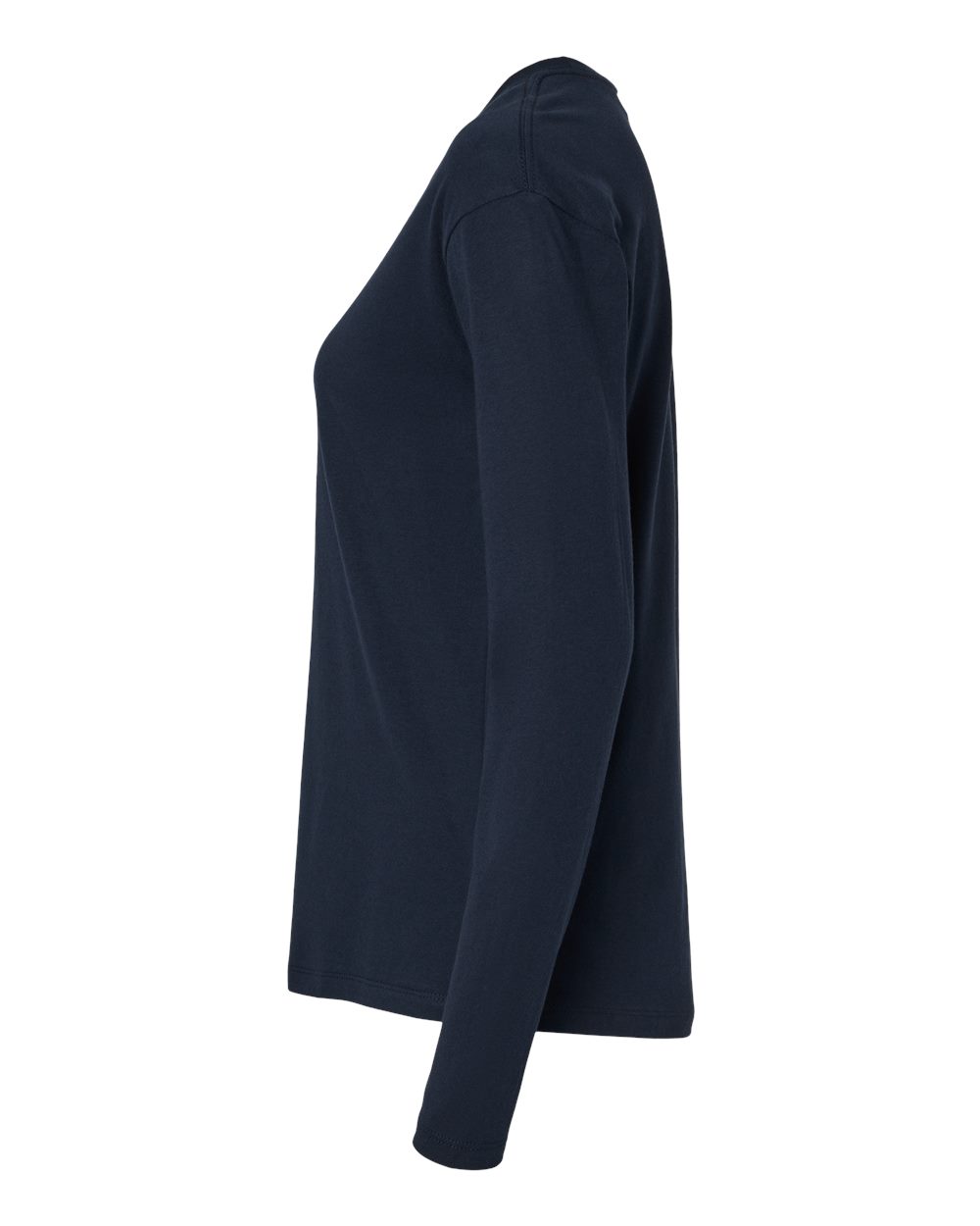 Women's Cotton Relaxed Long Sleeve T-Shirt - DirectSide - B04418652 - Midnight Navy