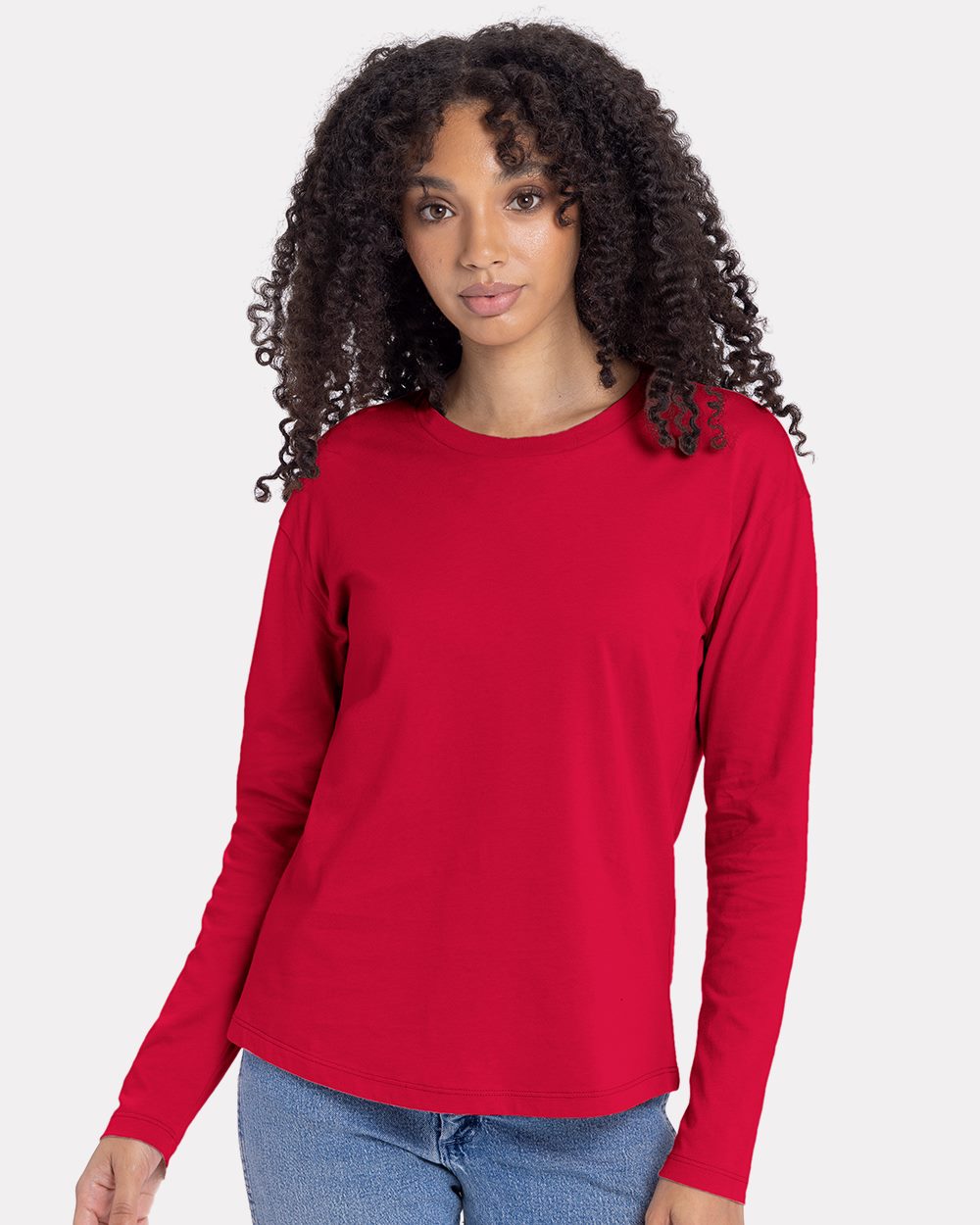 Women's Cotton Relaxed Long Sleeve T-Shirt - styleImage