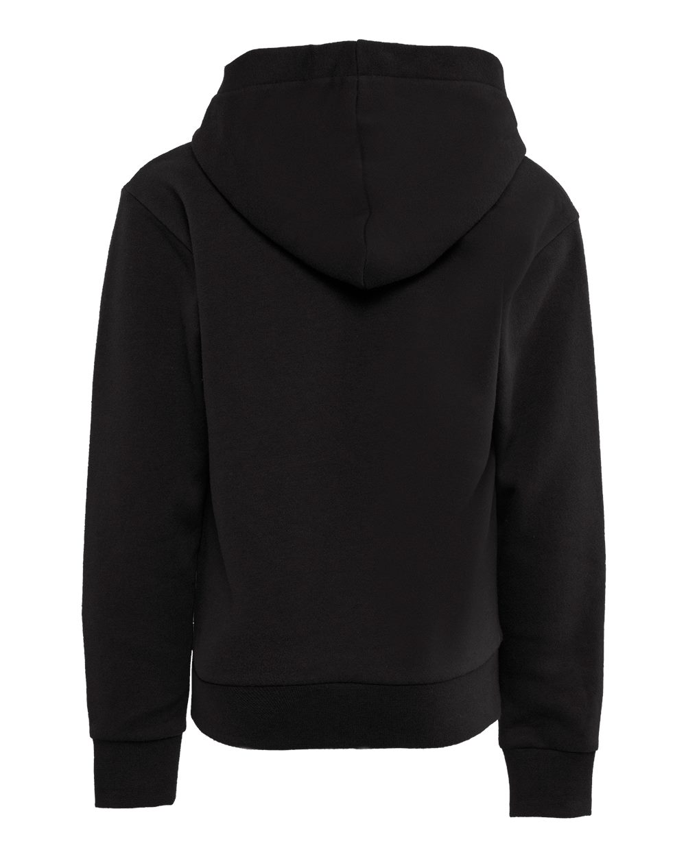 Youth Fleece Hoodie Sweatshirt - Back - B04718502 - Black