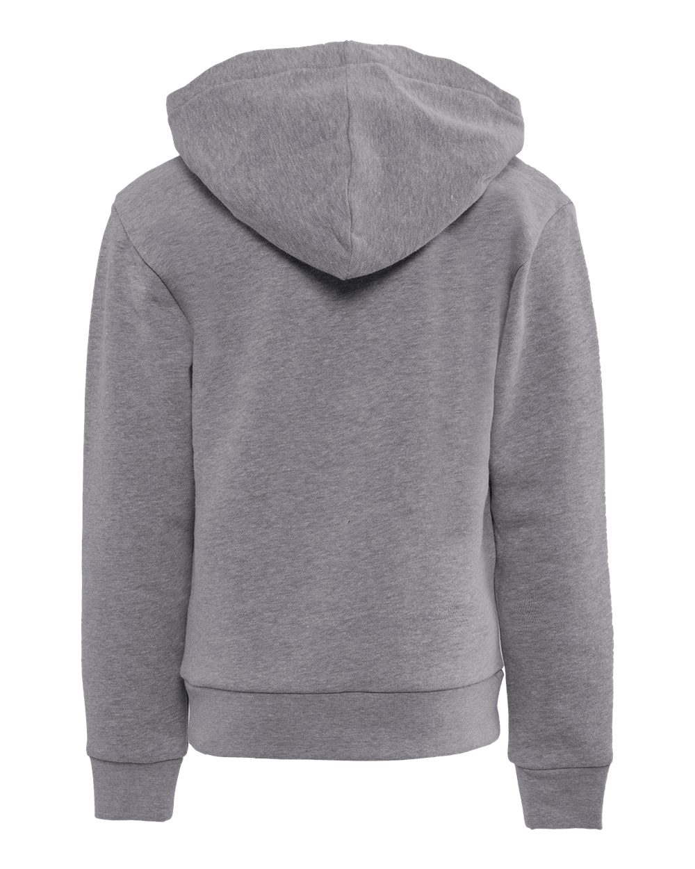Youth Fleece Hoodie Sweatshirt - Back - B04718582 - Heather Grey