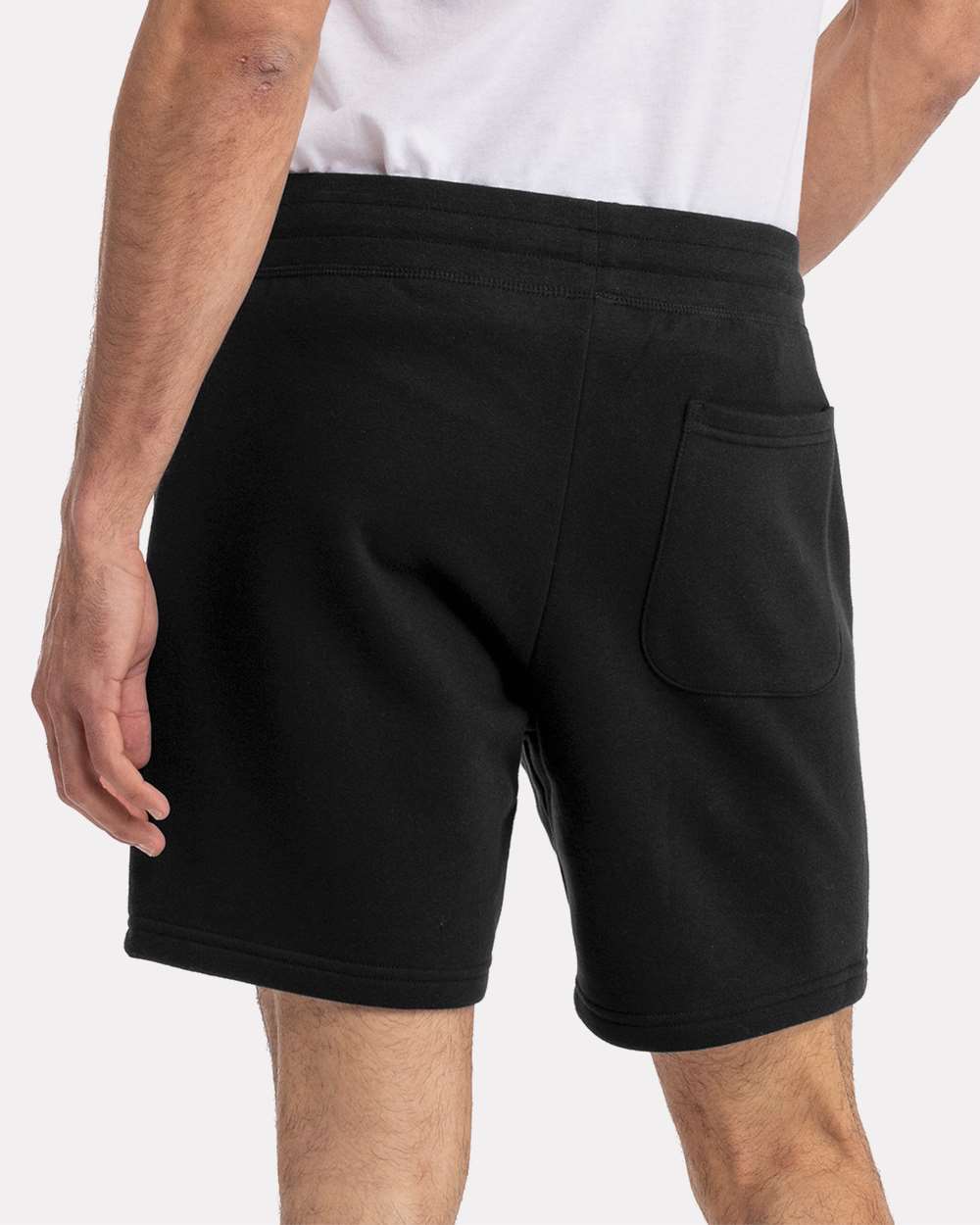 Unisex Fleece Sweat Shorts - OnModelBack - B04918502 - Black