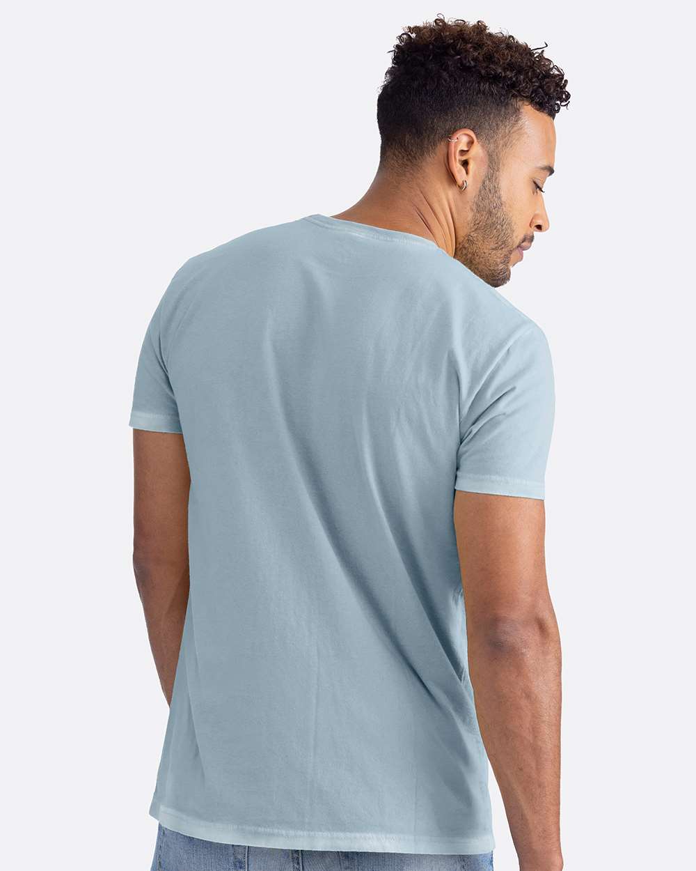 Soft Wash T-Shirt - OnModelBack - B05118252 - Washed Stonewash Denim