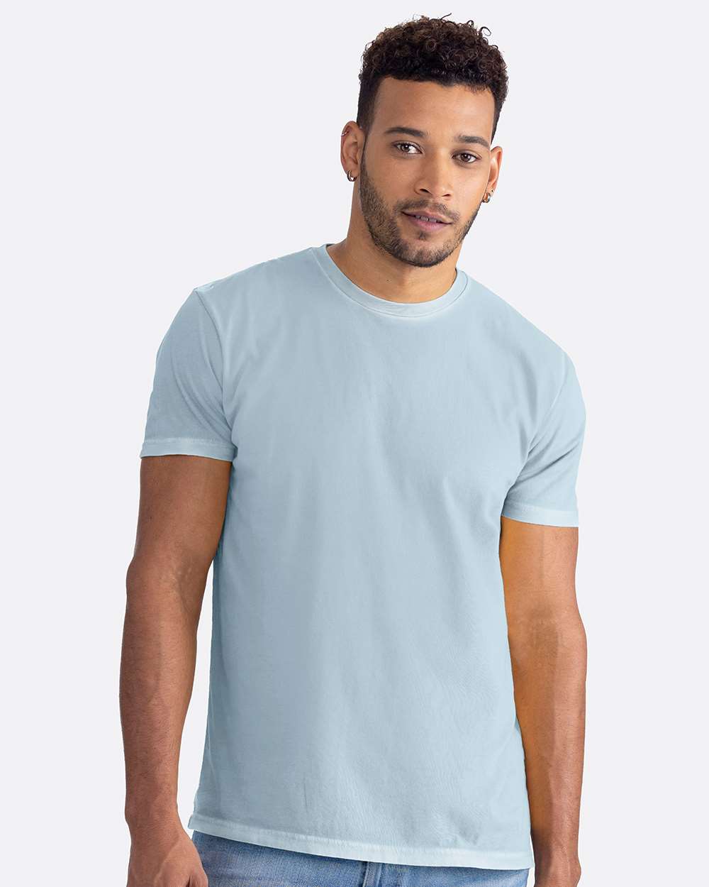 Soft Wash T-Shirt - OnModelFront - B05118252 - Washed Stonewash Denim