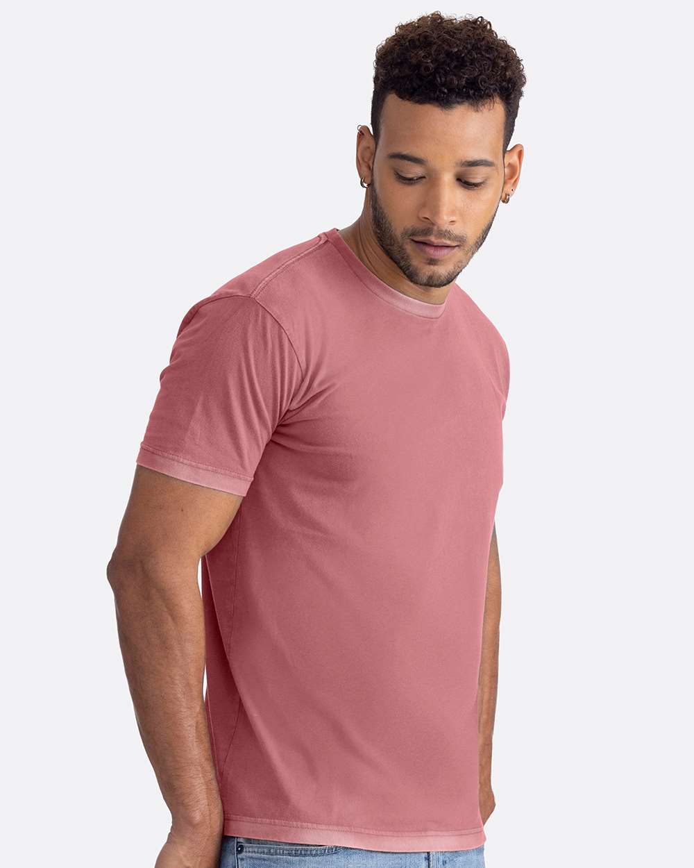 Soft Wash T-Shirt - OnModelSide - B05118322 - Washed Mauve