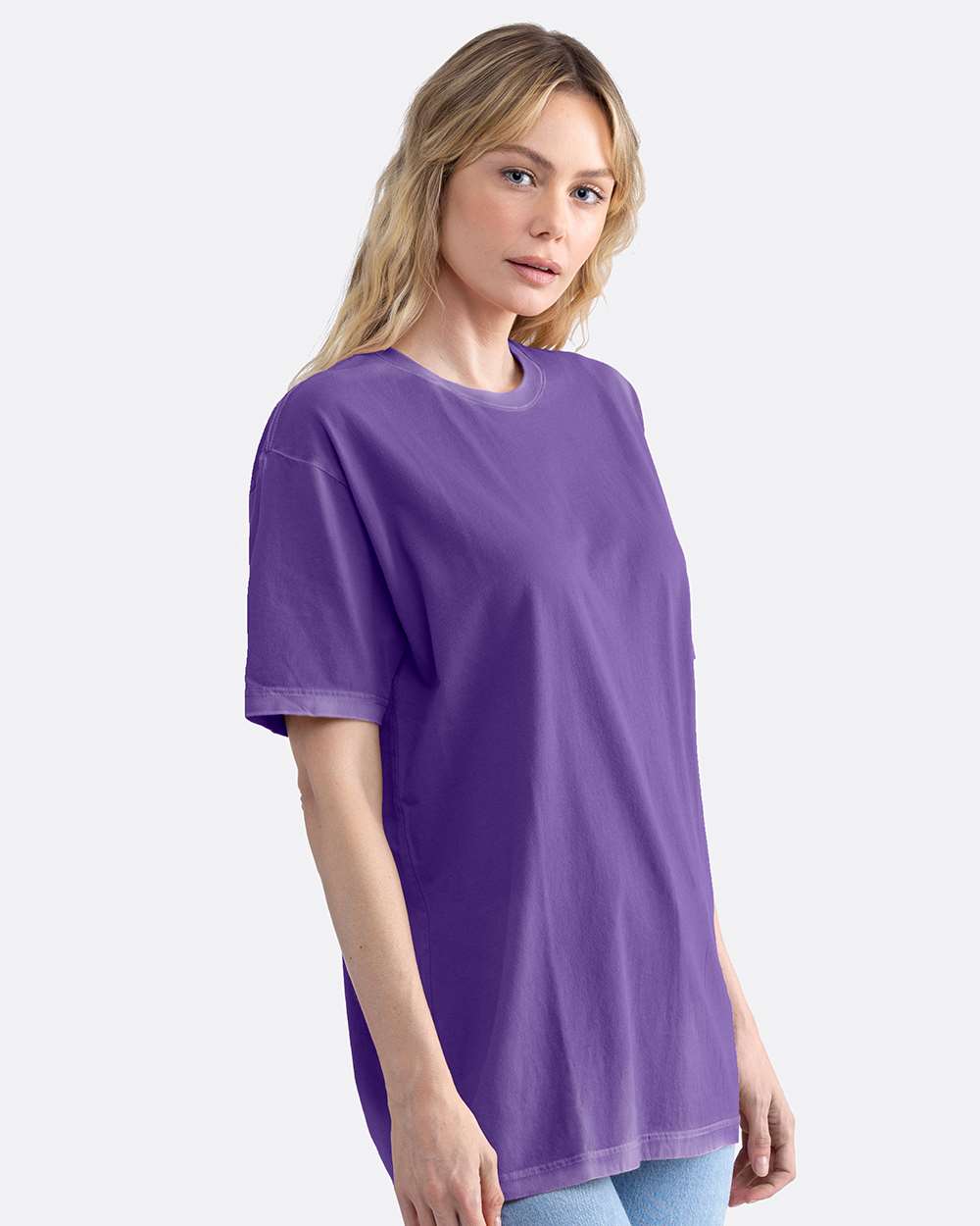 Soft Wash T-Shirt - OnModelSide - B05118672 - Washed Purple Rush