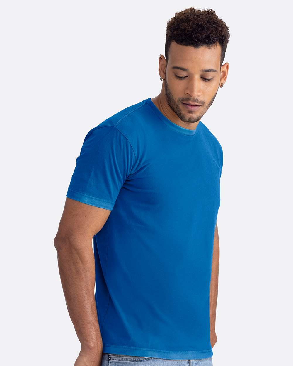 Soft Wash T-Shirt - OnModelSide - B05118752 - Washed Royal
