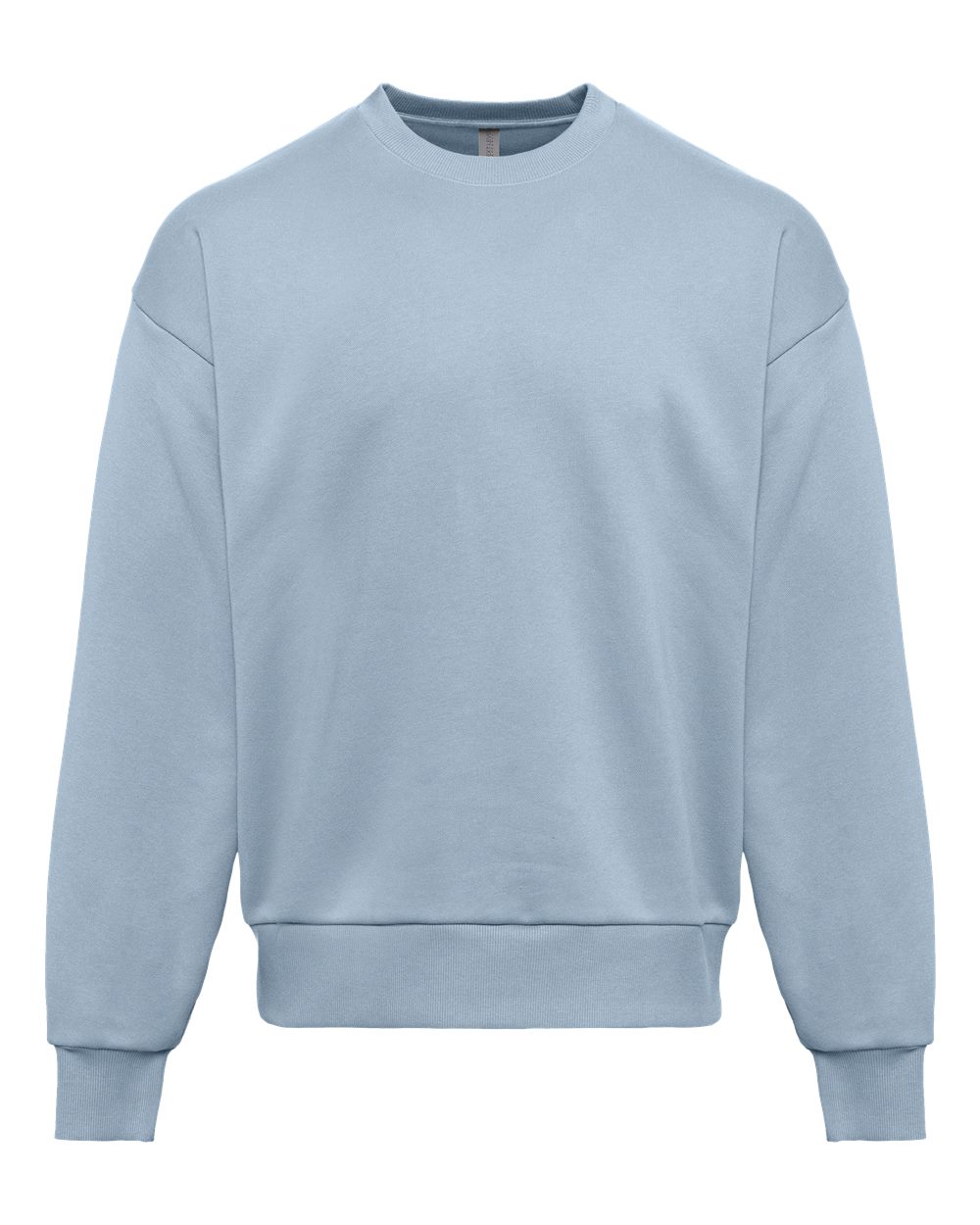 Unisex Heavyweight Crewneck Sweatshirt - Front - B05518252 - Stonewash Denim