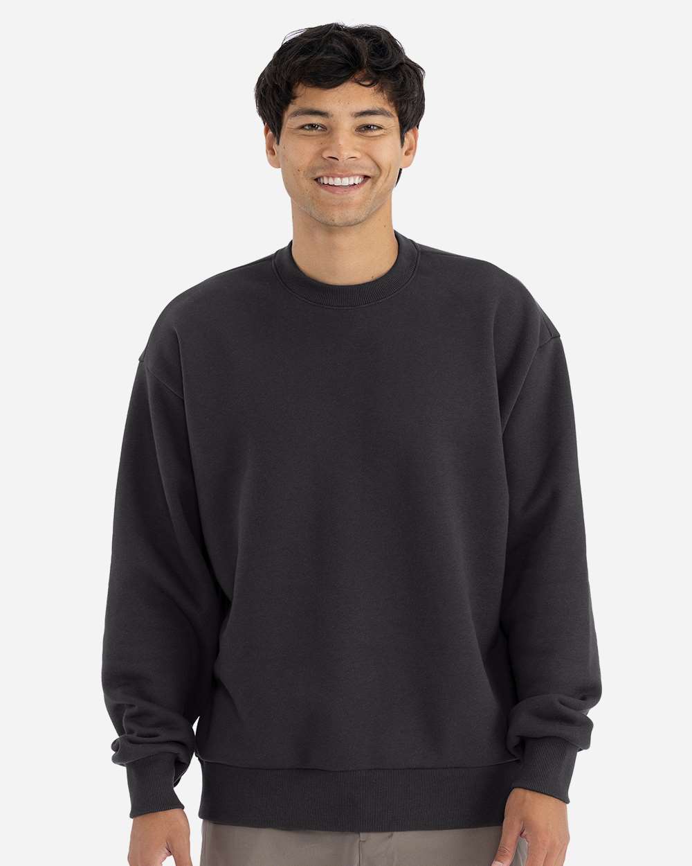 Unisex Heavyweight Crewneck Sweatshirt - OnModelFront - B05518102 - Graphite Black