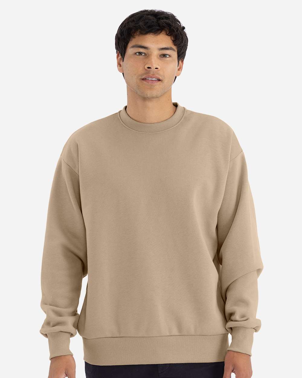 Unisex Heavyweight Crewneck Sweatshirt - OnModelFront - B05518242 - Tan