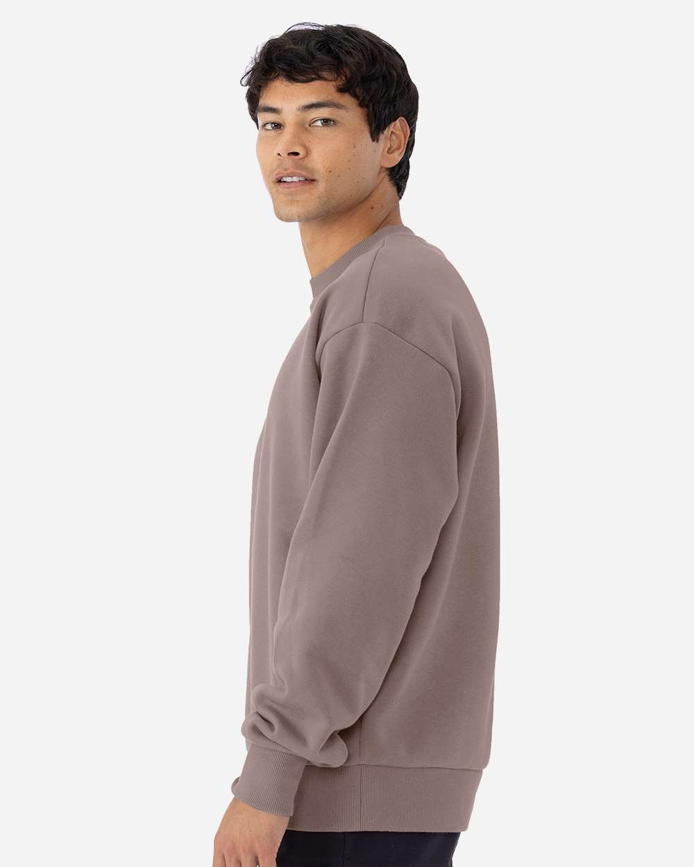 Unisex Heavyweight Crewneck Sweatshirt - OnModelSide - B05518012 - Shiitake