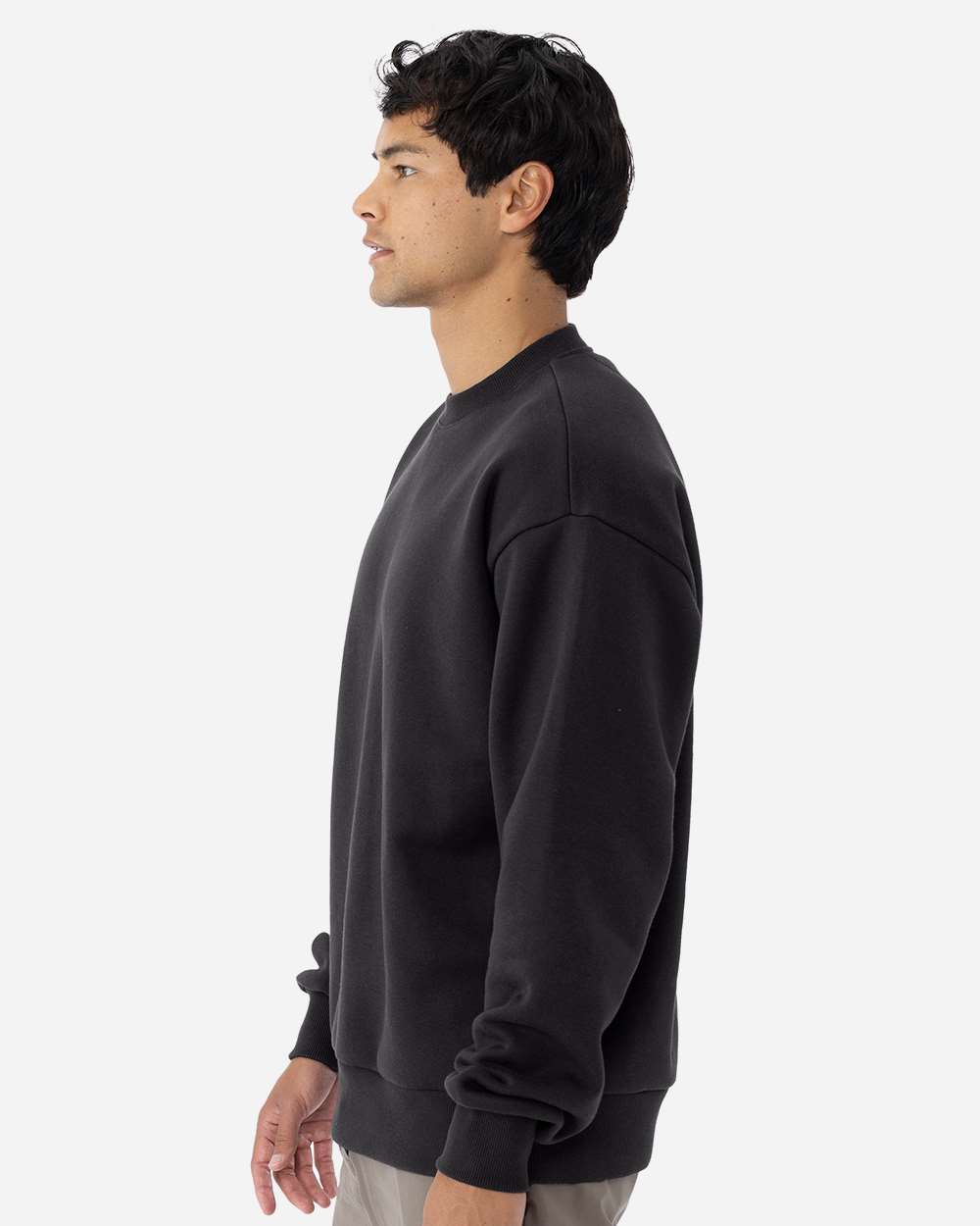 Unisex Heavyweight Crewneck Sweatshirt - OnModelSide - B05518102 - Graphite Black