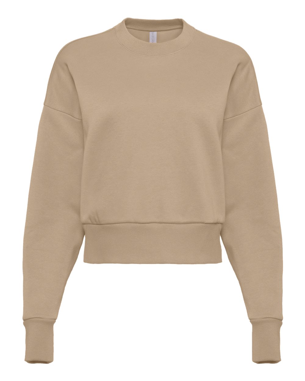 Women's Heavyweight Crewneck Sweatshirt - Front - B05718242 - Tan