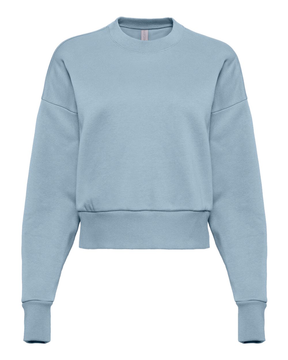 Women's Heavyweight Crewneck Sweatshirt - Front - B05718252 - Stonewash Denim