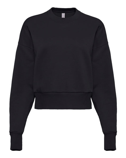 Women's Heavyweight Crewneck Sweatshirt - Front - B05718502 - Black