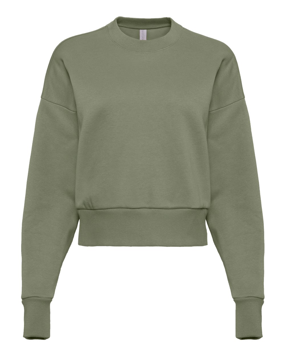 Women's Heavyweight Crewneck Sweatshirt - Front - B05718642 - Light Olive