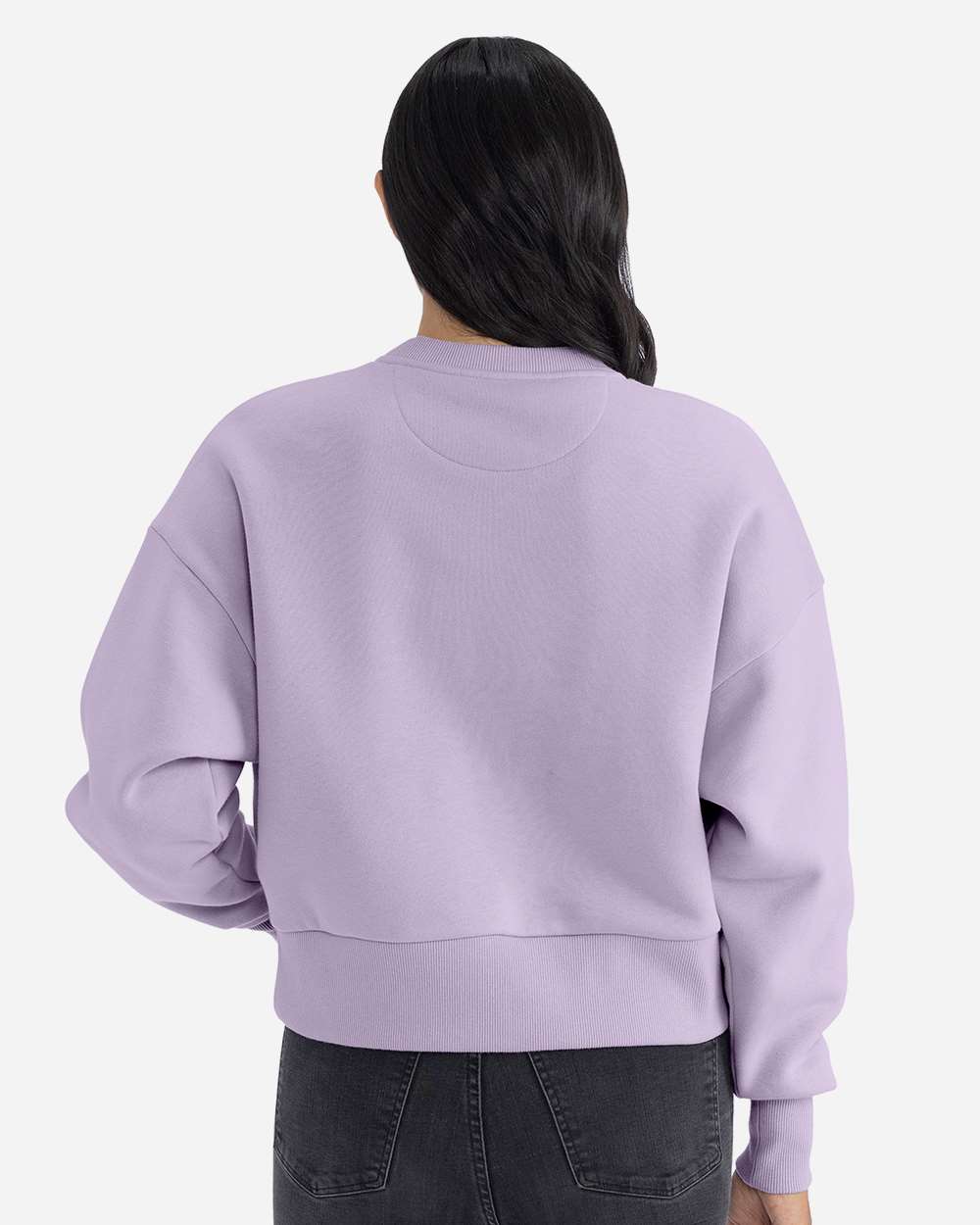 Women's Heavyweight Crewneck Sweatshirt - OnModelBack - B05718212 - Lavender