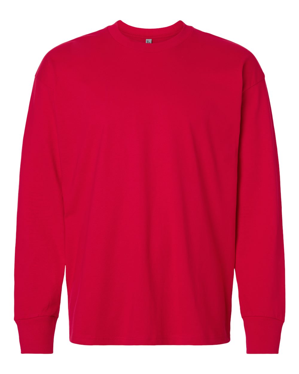 Heavyweight Long Sleeve T-Shirt - Front - B00218702 - Red