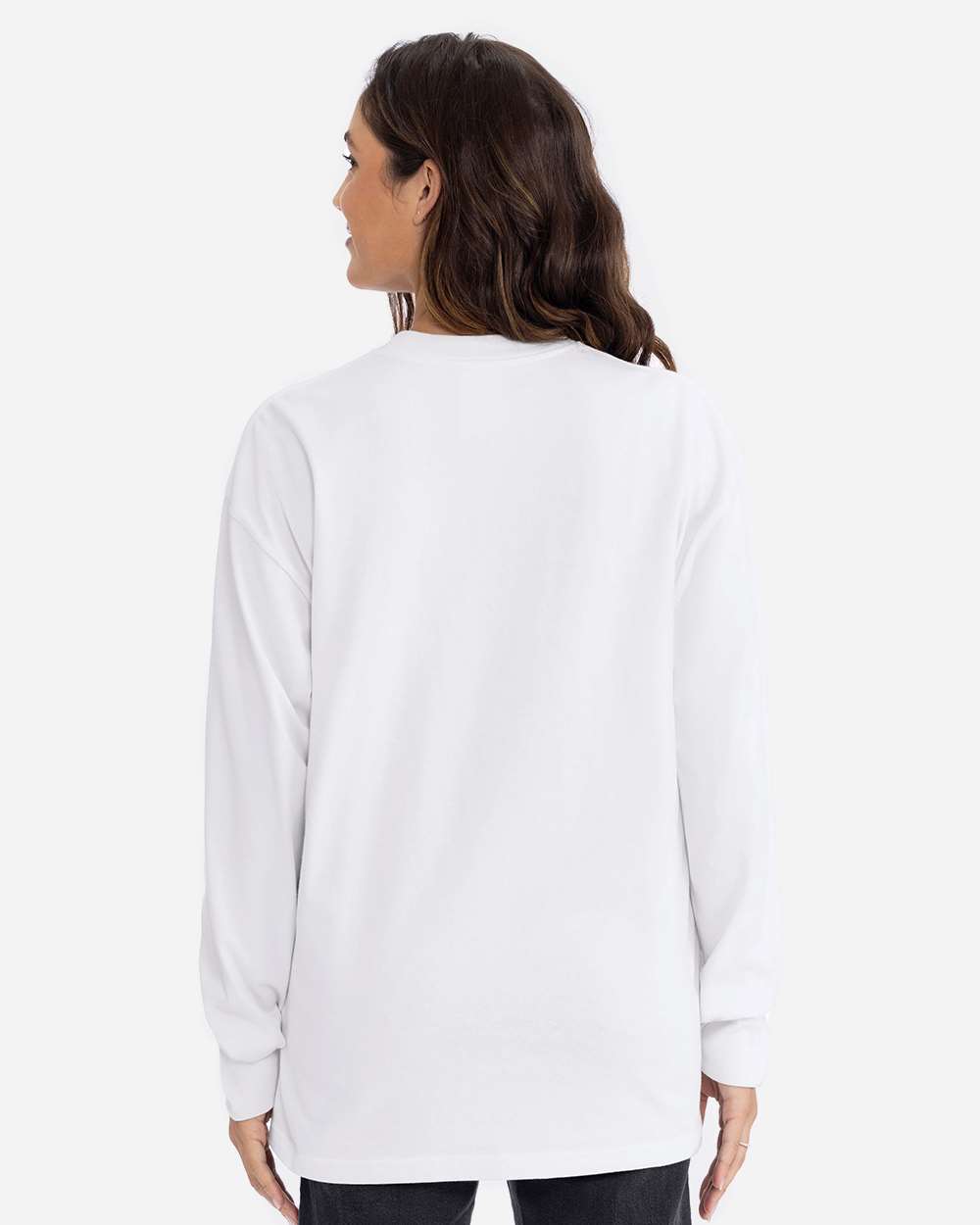 Heavyweight Long Sleeve T-Shirt - OnModelBack - B00218002 - White