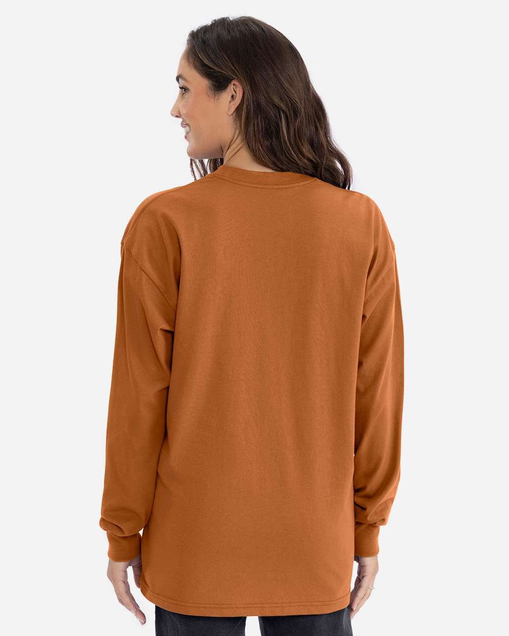 Heavyweight Long Sleeve T-Shirt - OnModelBack - B00218322 - Clay
