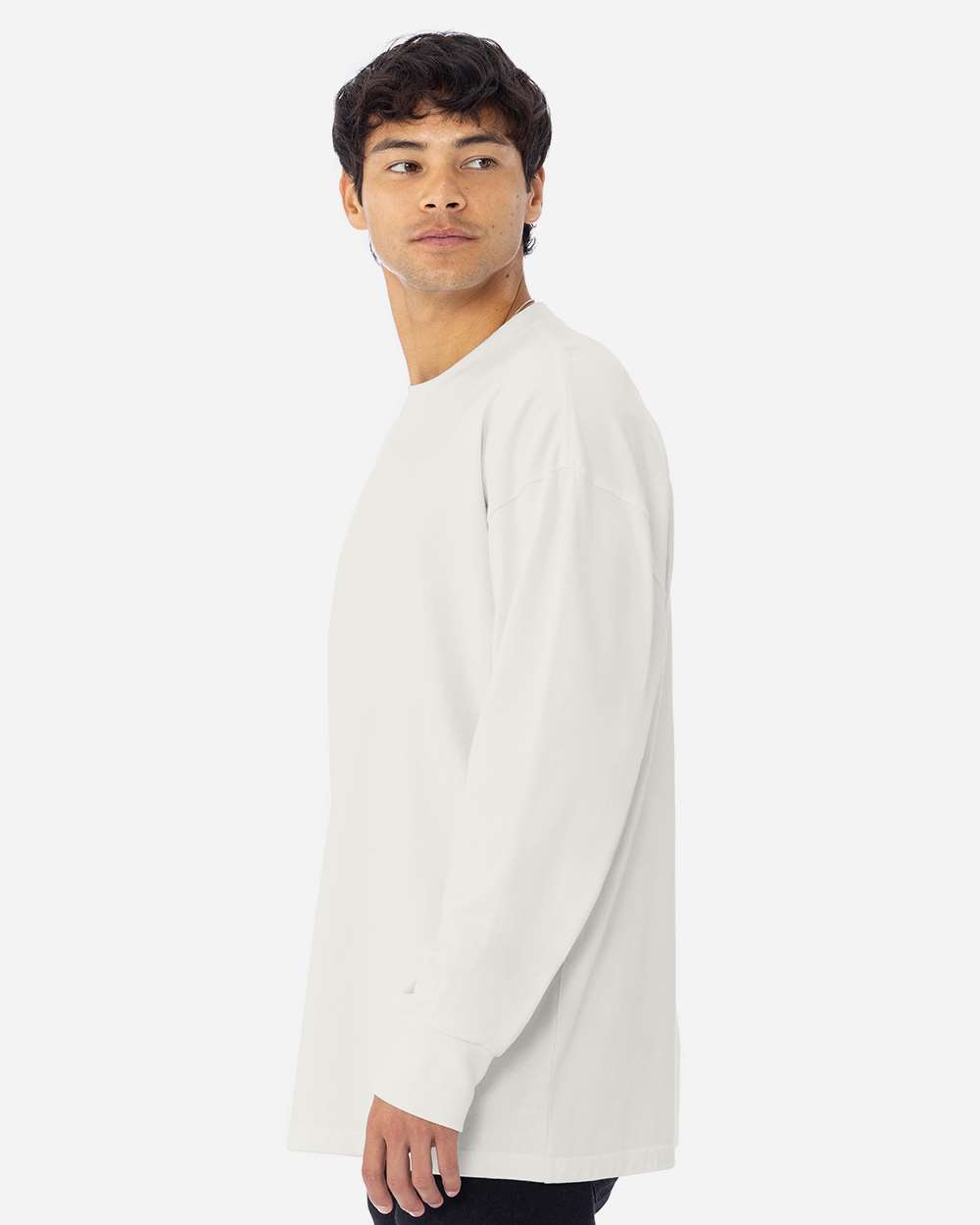 Heavyweight Long Sleeve T-Shirt - OnModelSide - B00218242 - Bone
