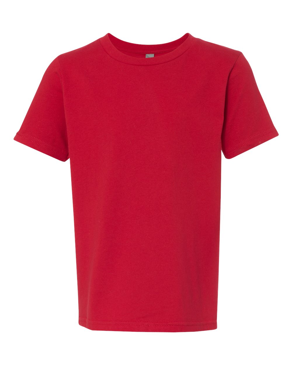 Youth Cotton T-Shirt - Front - B38018702 - Red