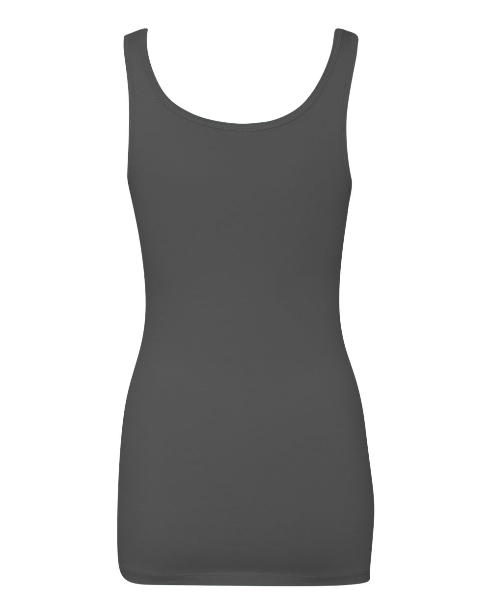 Women’s Spandex Jersey Tank - Back - B58418097 - Dark Grey
