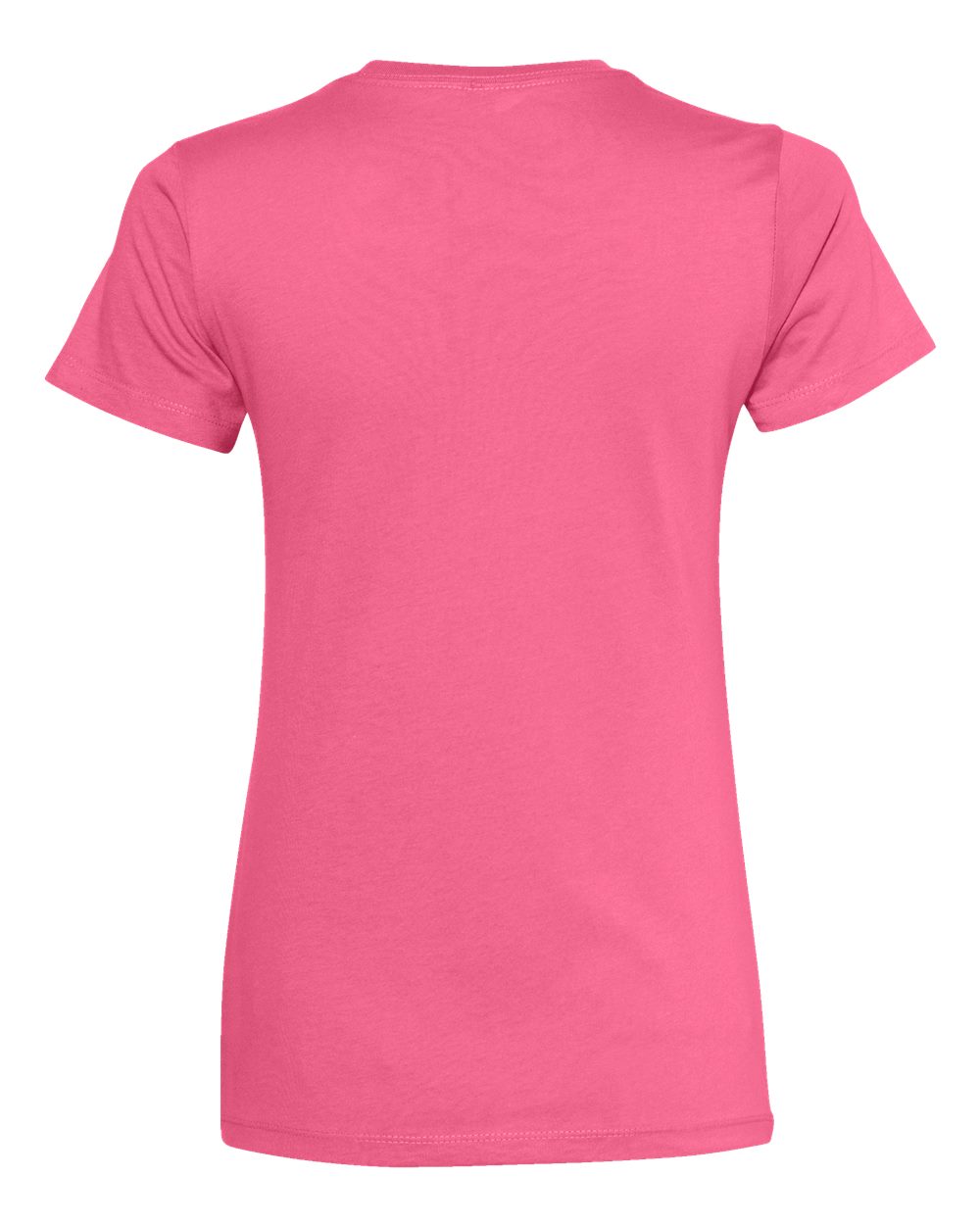 Women’s Cotton T-Shirt - Back - B50218312 - Hot Pink