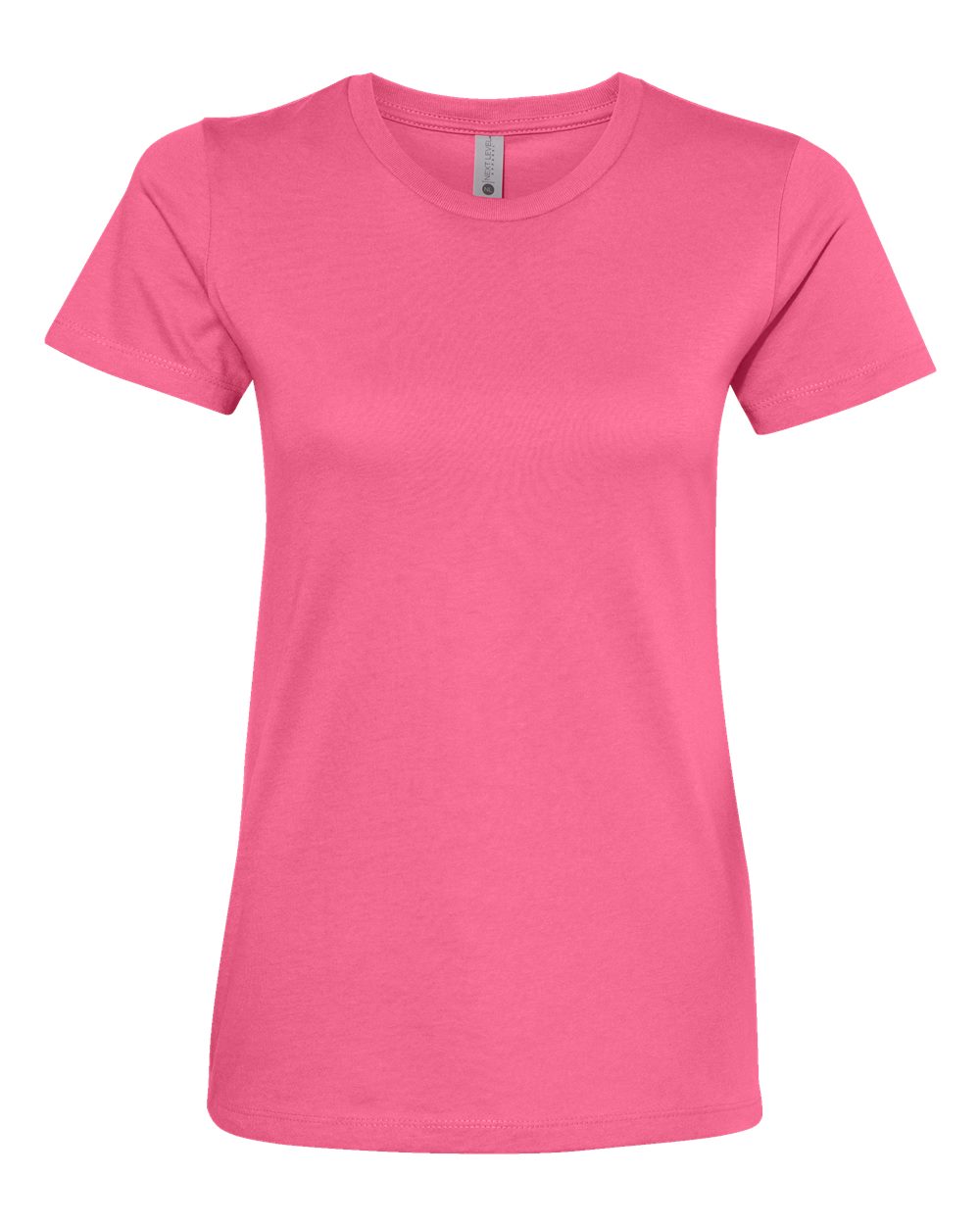 Women’s Cotton T-Shirt - Front - B50218312 - Hot Pink