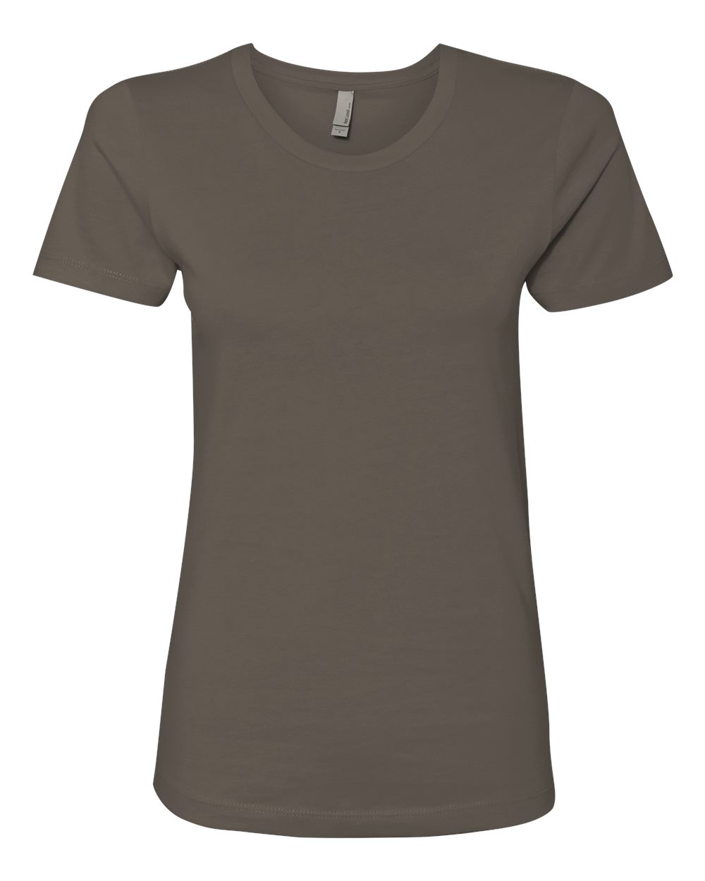 Women’s Cotton T-Shirt - Front - B50218352 - Warm Grey