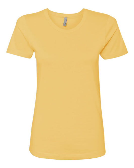 Women’s Cotton T-Shirt - Front - B50218402 - Banana Cream