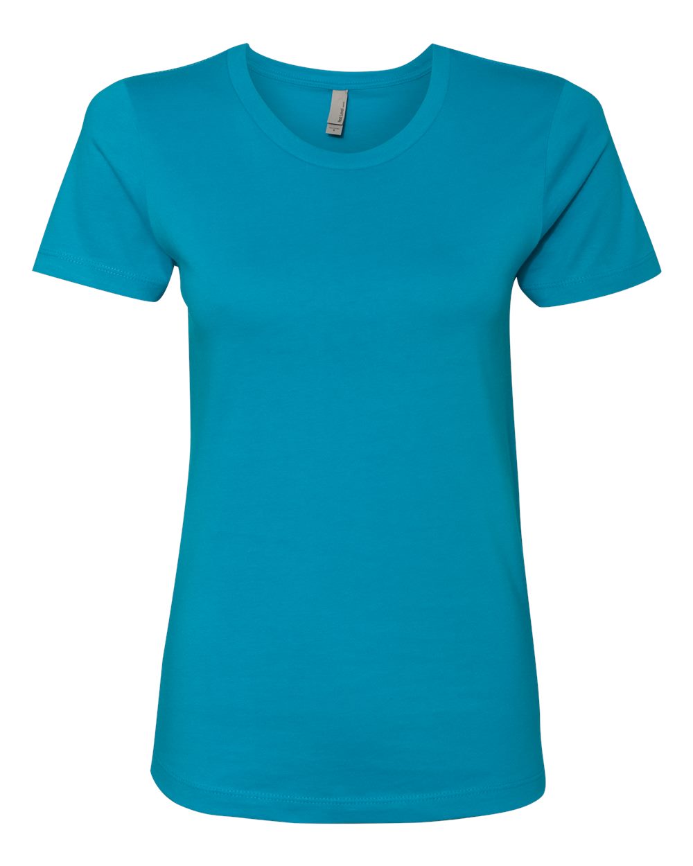 Women’s Cotton T-Shirt - Front - B50218762 - Turquoise