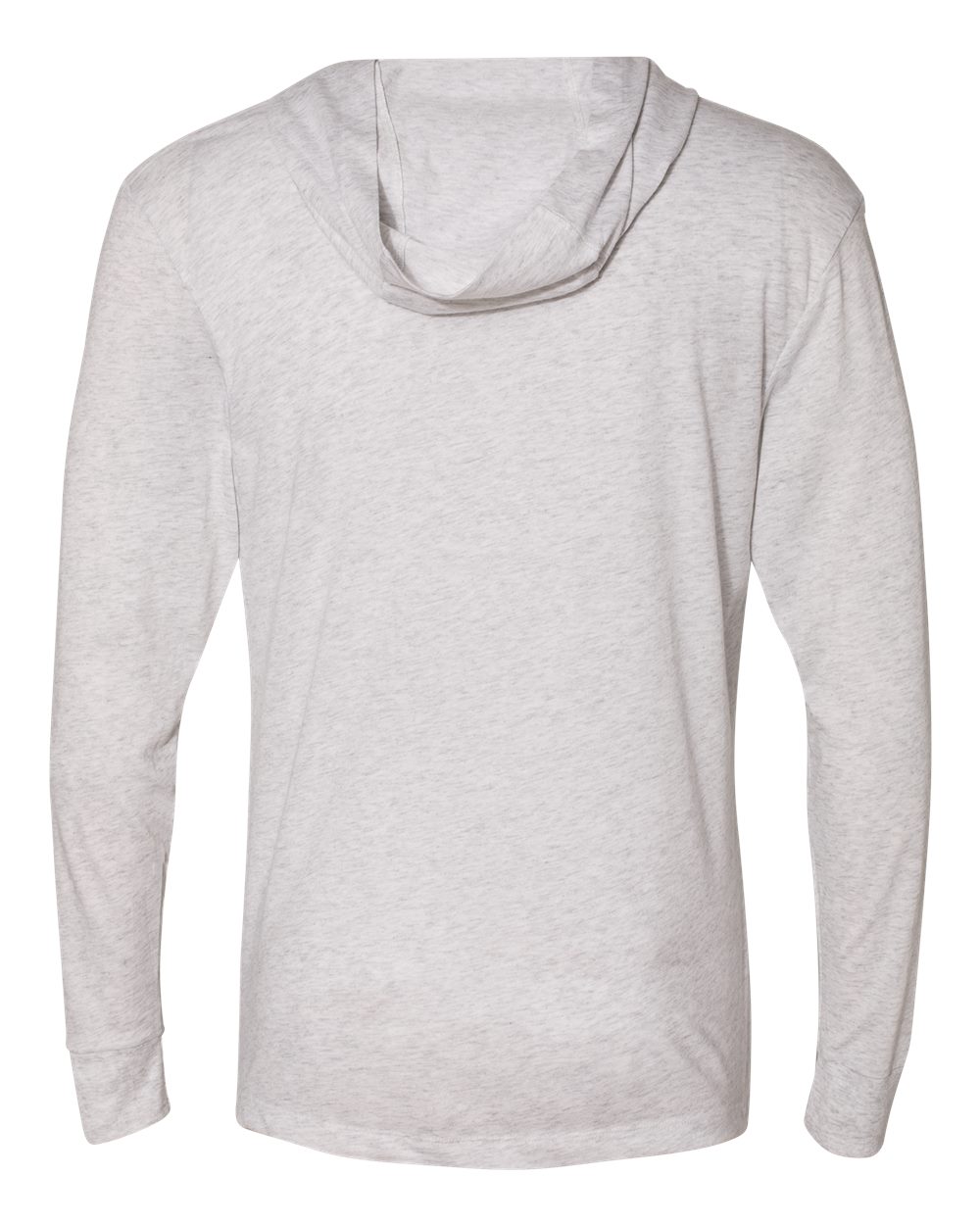 Unisex Triblend Hooded Long Sleeve Pullover T-Shirt - Back - B82018002 - Heather White