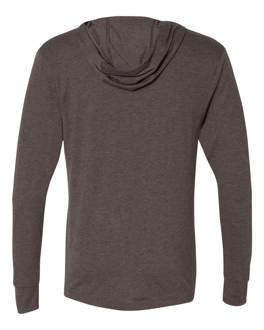 Unisex Triblend Hooded Long Sleeve Pullover T-Shirt - Back - B82018552 - Macchiato