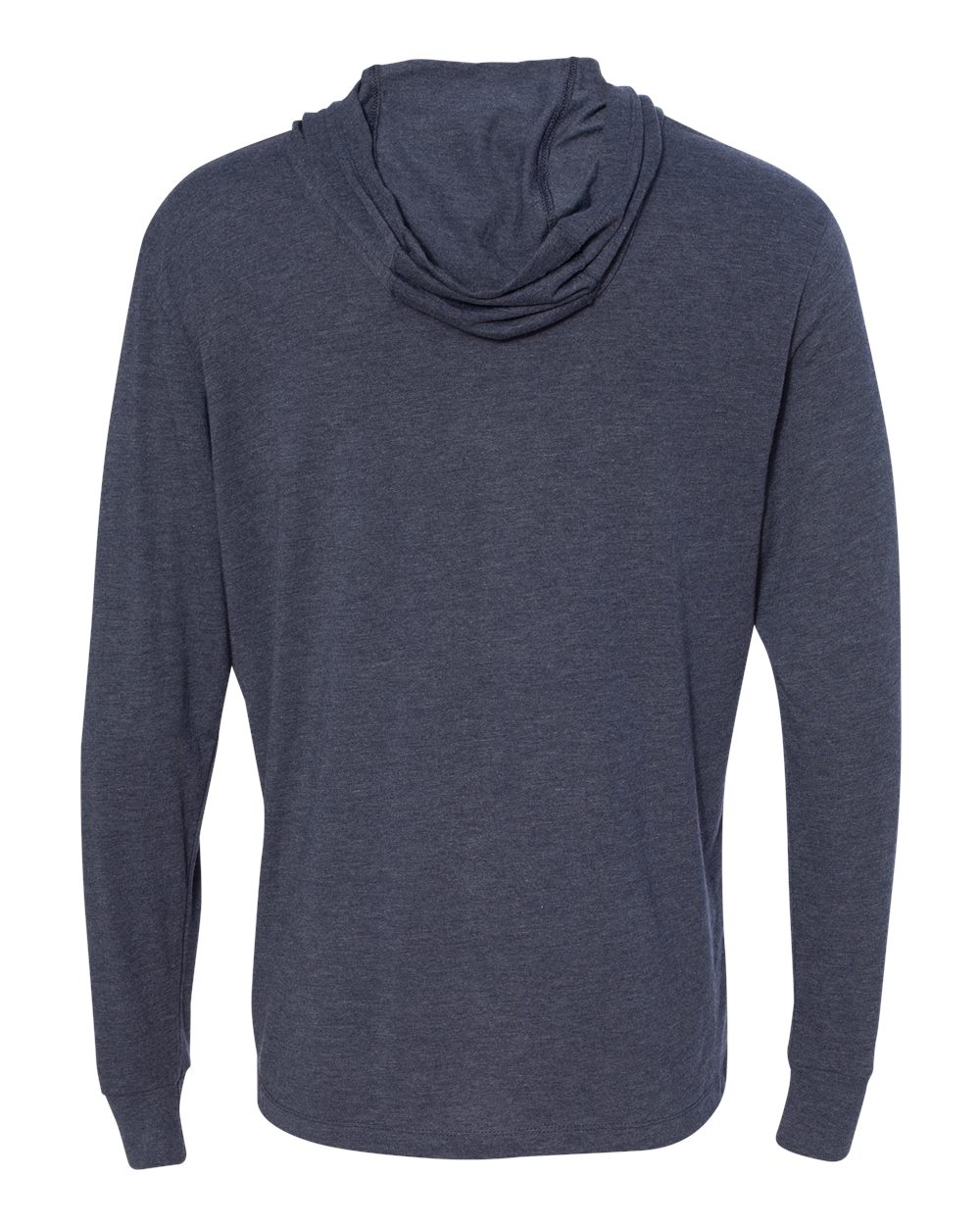 Unisex Triblend Hooded Long Sleeve Pullover T-Shirt - Back - B82018652 - Vintage Navy