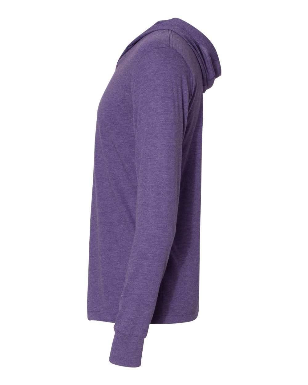 Unisex Triblend Hooded Long Sleeve Pullover T-Shirt - DirectSide - B82018662 - Purple Rush