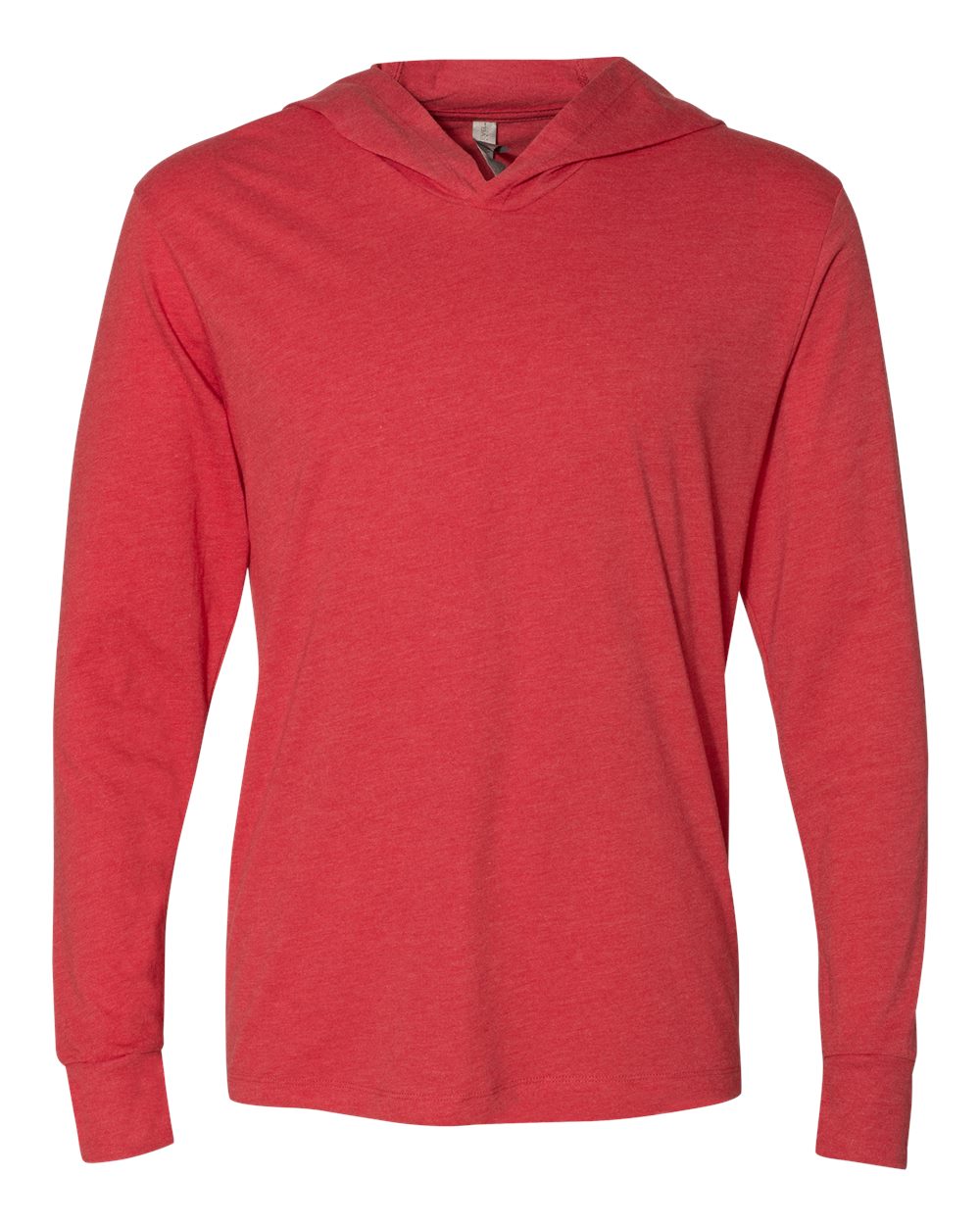 Unisex Triblend Hooded Long Sleeve Pullover T-Shirt - Front - B82018702 - Vintage Red