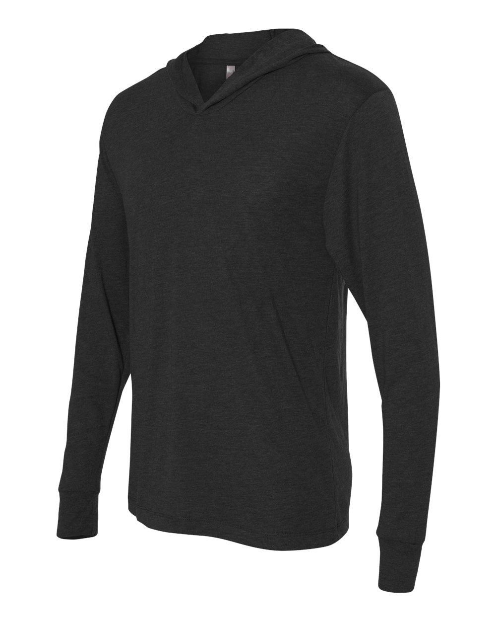 Unisex Triblend Hooded Long Sleeve Pullover T-Shirt - Side - B82018512 - Vintage Black