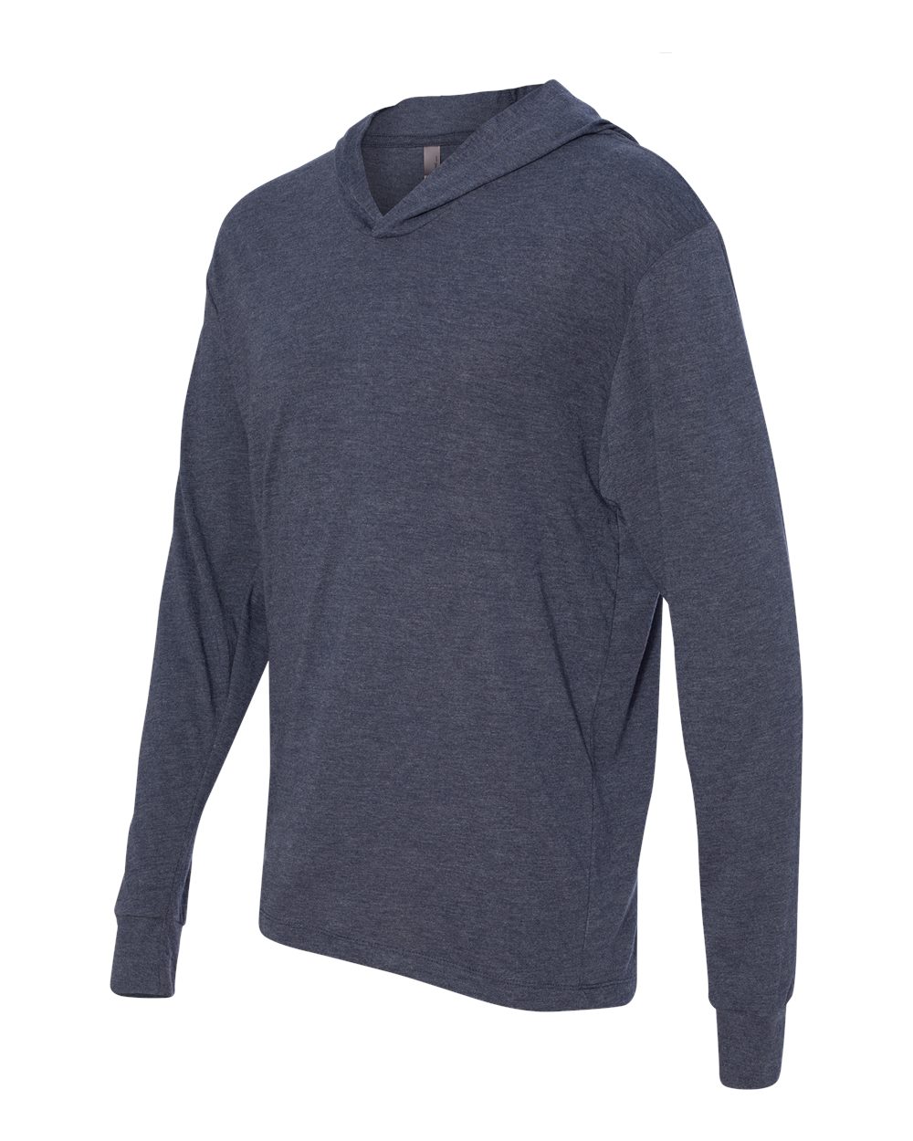 Unisex Triblend Hooded Long Sleeve Pullover T-Shirt - Side - B82018652 - Vintage Navy