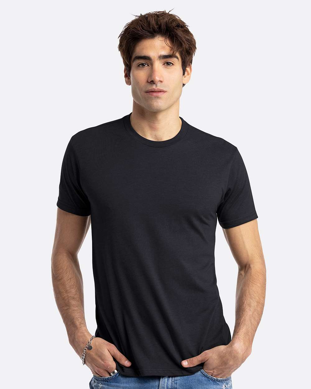Unisex CVC T-Shirt - OnModelFront - B20618502 - Black