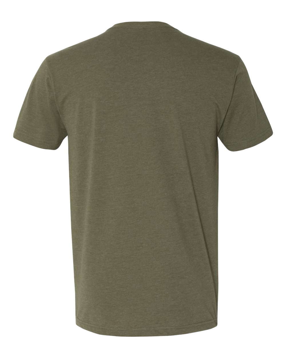 Men's CVC V-Neck T-Shirt - Back - B21918063 - Military Green
