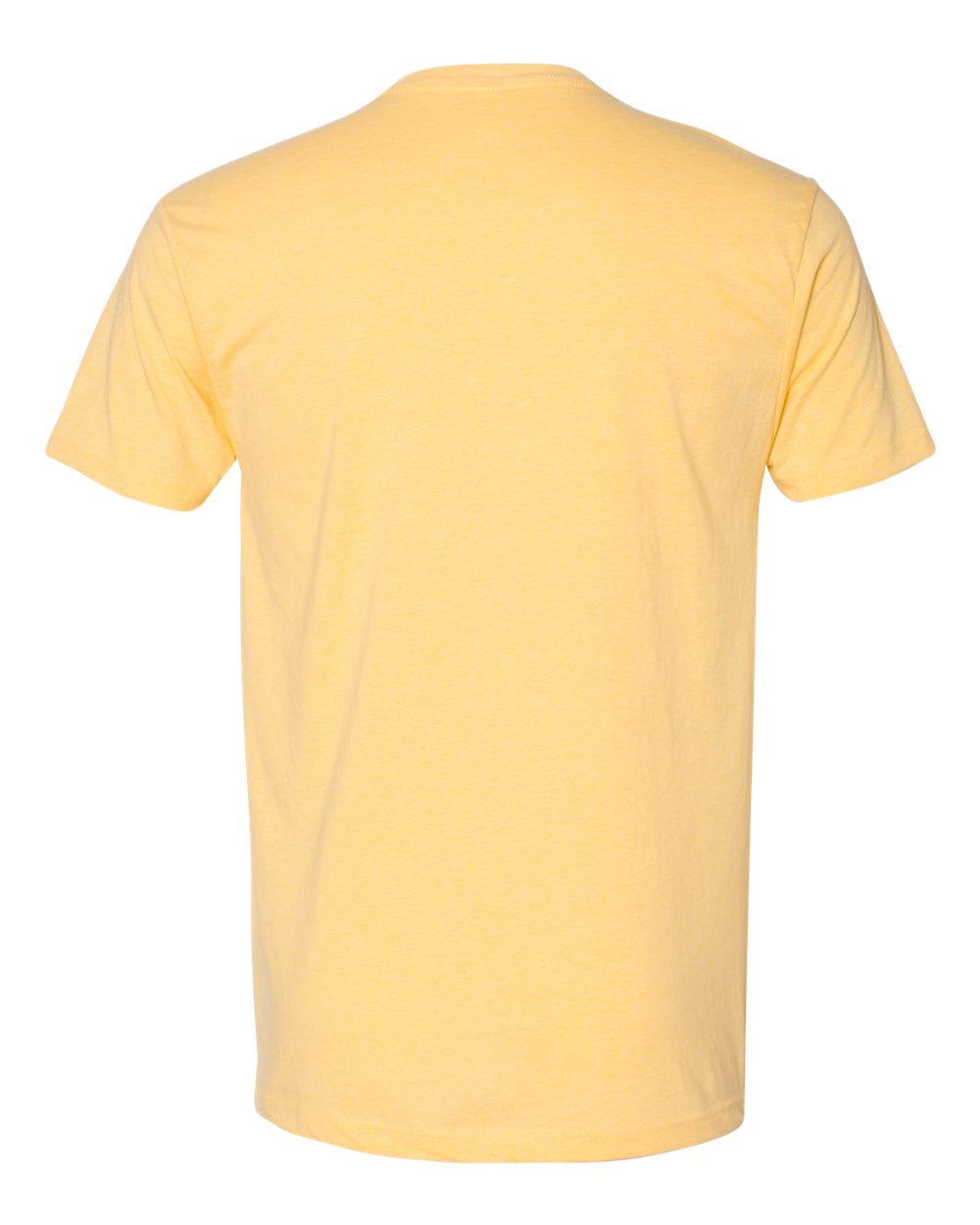 Men's CVC V-Neck T-Shirt - Back - B21918403 - Banana Cream