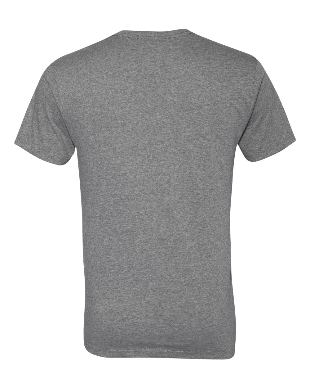 Men's CVC V-Neck T-Shirt - Back - B21918593 - Dark Heather Grey